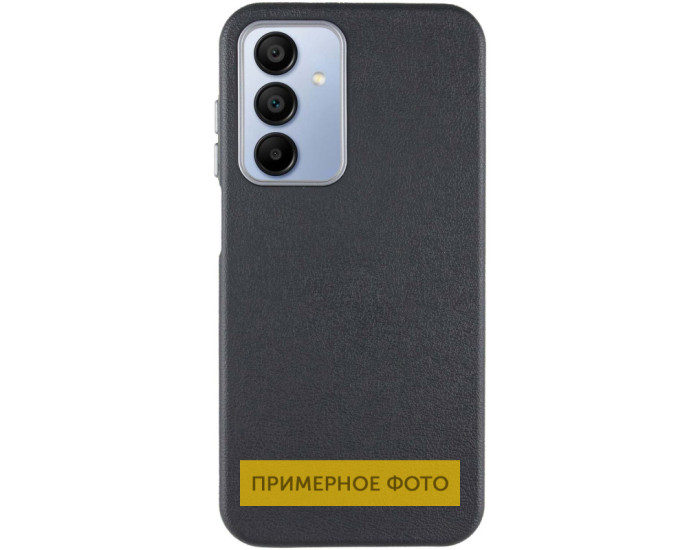 Чехол-силикон Leather Case Metal Buttons Samsung S24 Ultra, Black