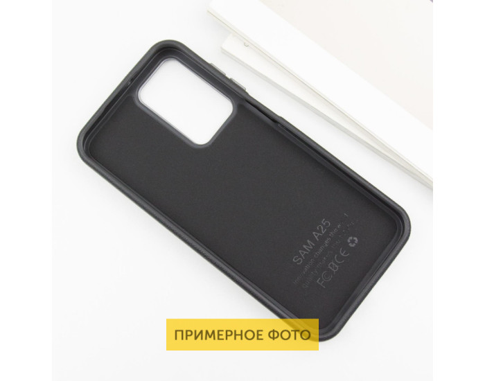 Чехол-силикон Leather Case Metal Buttons Samsung S24 Ultra, Black