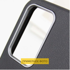Чехол-силикон Leather Case Metal Buttons Samsung S24 Ultra, Black