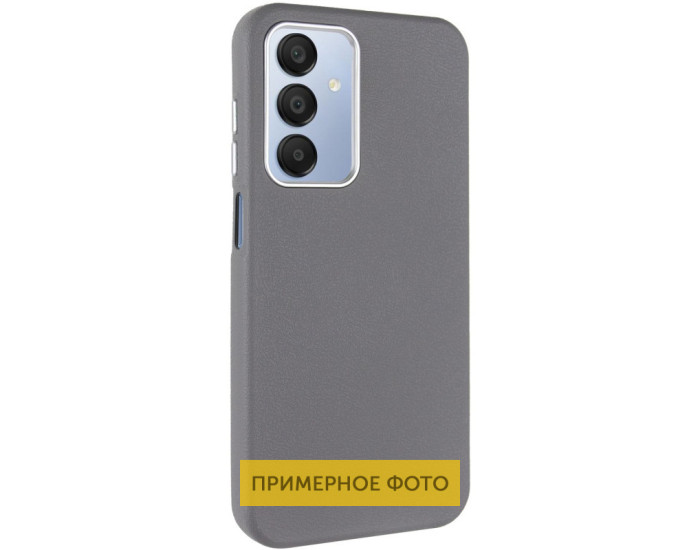 Чехол-силикон Leather Case Metal Buttons Samsung S24 Ultra, Titanium gray