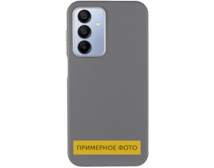 Чехол-силикон Leather Case Metal Buttons Samsung S24 Ultra, Titanium gray