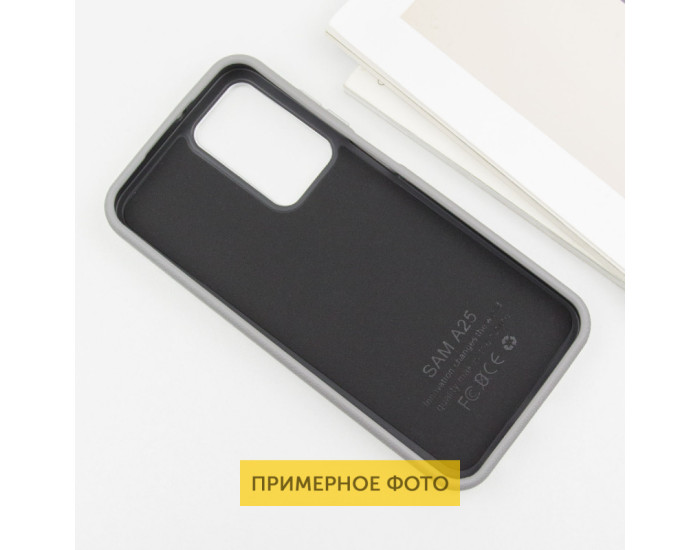 Чехол-силикон Leather Case Metal Buttons Samsung S24 Ultra, Titanium gray