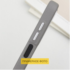 Чехол-силикон Leather Case Metal Buttons Samsung S24 Ultra, Titanium gray