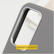Чехол-силикон Leather Case Metal Buttons Samsung S24 Ultra, Titanium gray