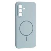 Чехол-силикон Luxury + MagSafe Samsung A17, голубой