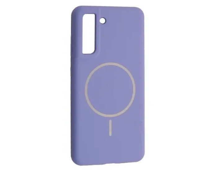 Чехол-силикон Luxury + MagSafe Samsung S21 FE, Elegant purple