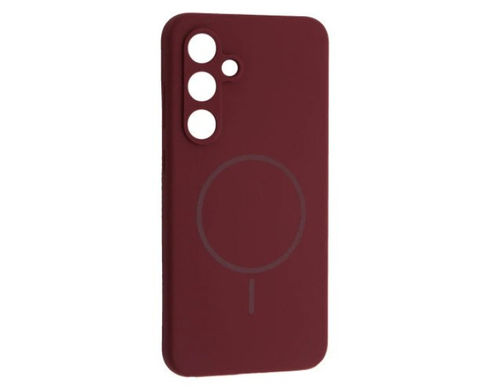 Чехол-силикон Luxury + MagSafe Samsung S23 FE, Plum