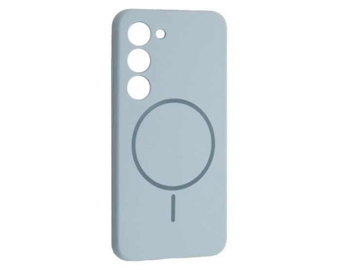 Чехол-силикон Luxury + MagSafe Samsung S23, Sky blue