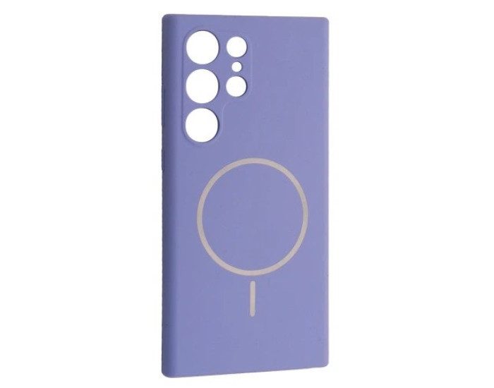 Чехол-силикон Luxury + MagSafe Samsung S23 Ultra, Elegant purple