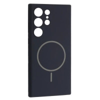 Чехол-силикон Luxury + MagSafe Samsung S23 Ultra, Midnight blue
