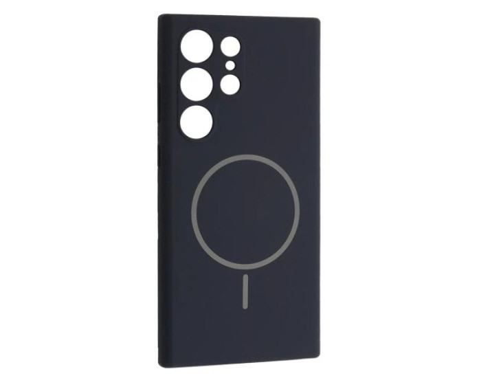 Чехол-силикон Luxury + MagSafe Samsung S23 Ultra, Midnight blue