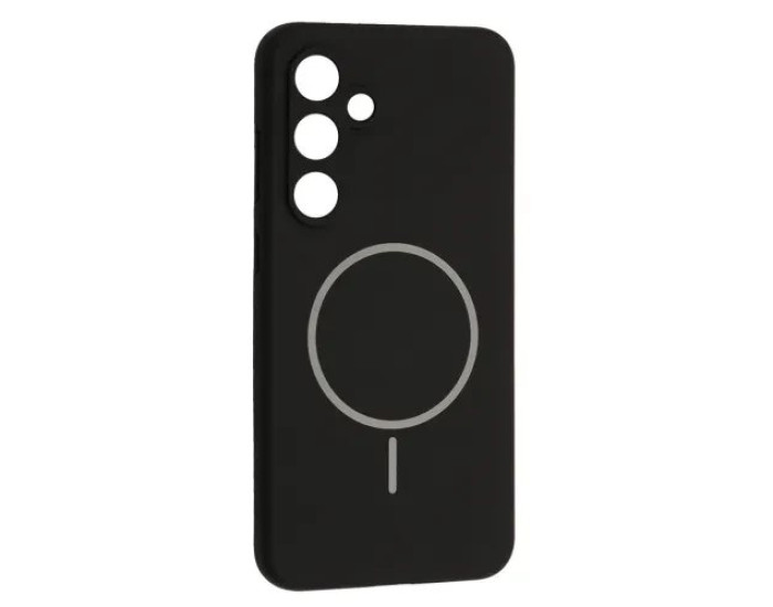 Чехол-силикон Luxury + MagSafe Samsung S24 FE, Black