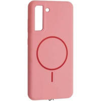 Чехол-силикон Luxury + MagSafe Samsung S21 FE, Rose pink