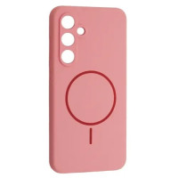Чехол-силикон Luxury + MagSafe Samsung S24 FE, Rose pink