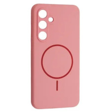 Чехол-силикон Luxury + MagSafe Samsung S24 FE, Rose pink