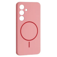 Чохол-силікон Luxury + MagSafe Samsung S24, Rose pink