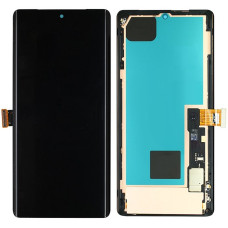 Дисплей с сенсорным экраном (модуль) Google Pixel 7 Pro, черный с рамкой, OLED
