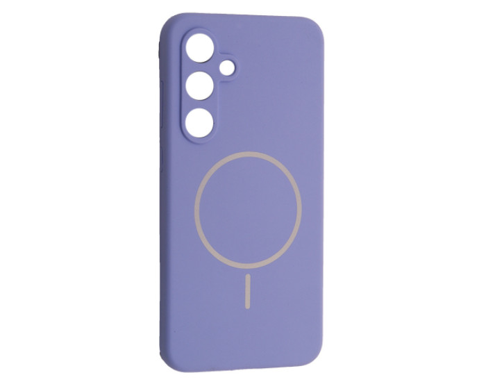 Чехол-силикон Luxury + MagSafe Samsung S25, Elegant purple