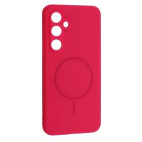 Чехол-силикон Luxury + MagSafe Samsung S25, Firefly rose