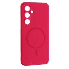 Чехол-силикон Luxury + MagSafe Samsung S25, Firefly rose