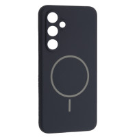 Чехол-силикон Luxury + MagSafe Samsung S25, Midnight blue