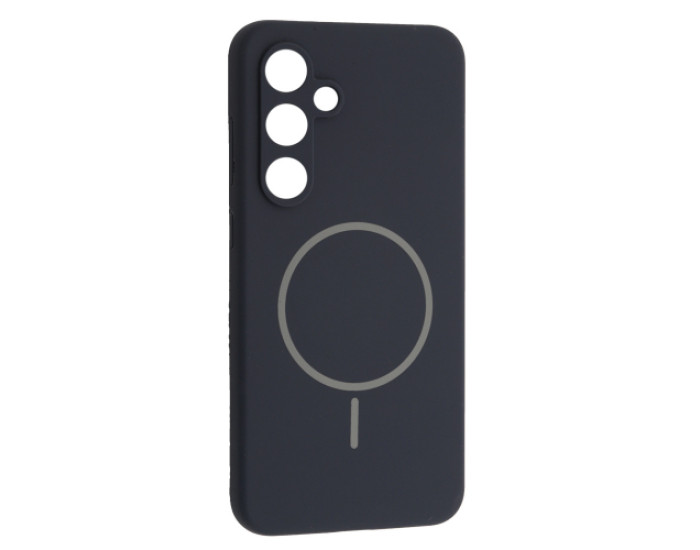 Чехол-силикон Luxury + MagSafe Samsung S25, Midnight blue