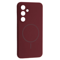 Чехол-силикон Luxury + MagSafe Samsung S25, Plum