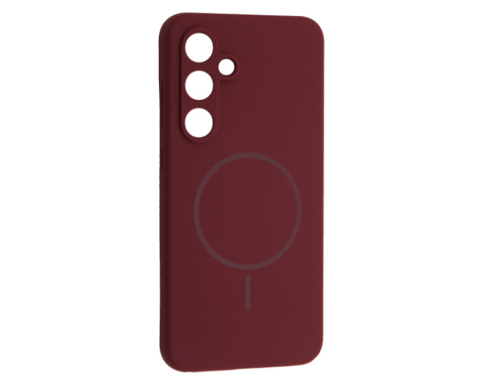Чехол-силикон Luxury + MagSafe Samsung S25, Plum