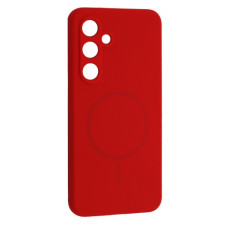 Чехол-силикон Luxury + MagSafe Samsung S25, Red