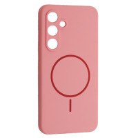 Чехол-силикон Luxury + MagSafe Samsung S25, Rose pink