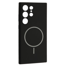Чехол-силикон Luxury + MagSafe Samsung S25 Ultra, Black