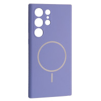 Чехол-силикон Luxury + MagSafe Samsung S25 Ultra, Elegant purple