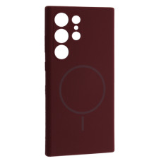 Чехол-силикон Luxury + MagSafe Samsung S25 Ultra, Plum