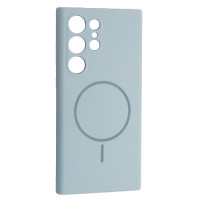 Чехол-силикон Luxury + MagSafe Samsung S25 Ultra, Sky blue
