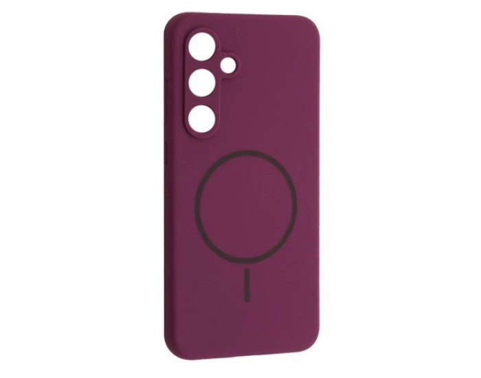 Чехол-силикон Luxury + MagSafe Samsung S25, Purple