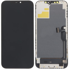 Дисплей з сенсорним екраном (модуль) iPhone 12 Pro Max, чорний, OLED Hard DD (без мікросхеми)