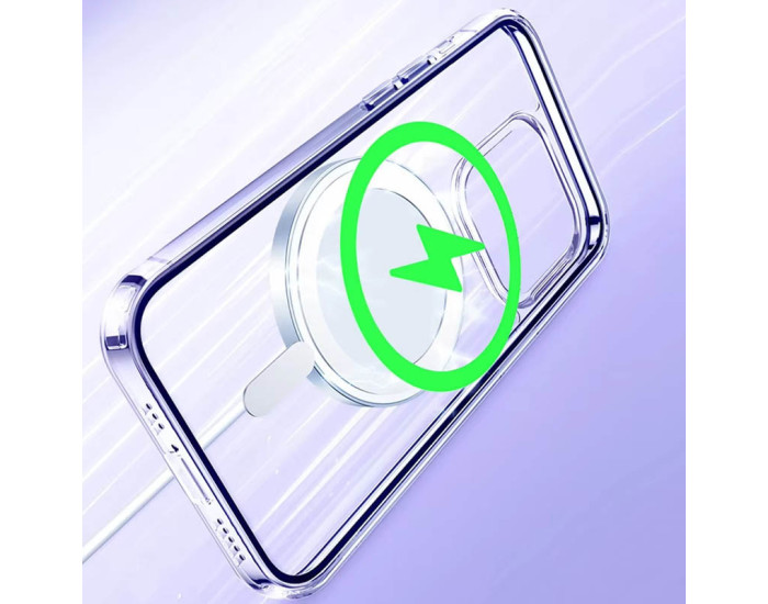 Чехол-силикон TPU Crystal Case with MagSafe iPhone 12 Pro Max, прозрачный