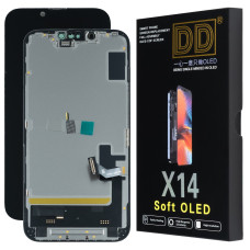 Дисплей з сенсорним екраном (модуль) iPhone 14, чорний, Soft DD-OLED