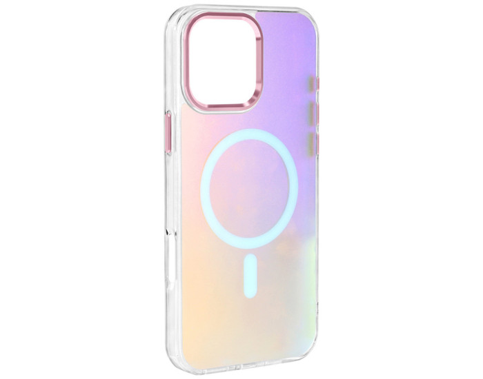 Чохол-силікон TPU Lunar Glow with MagSafe iPhone 16, Baby pink