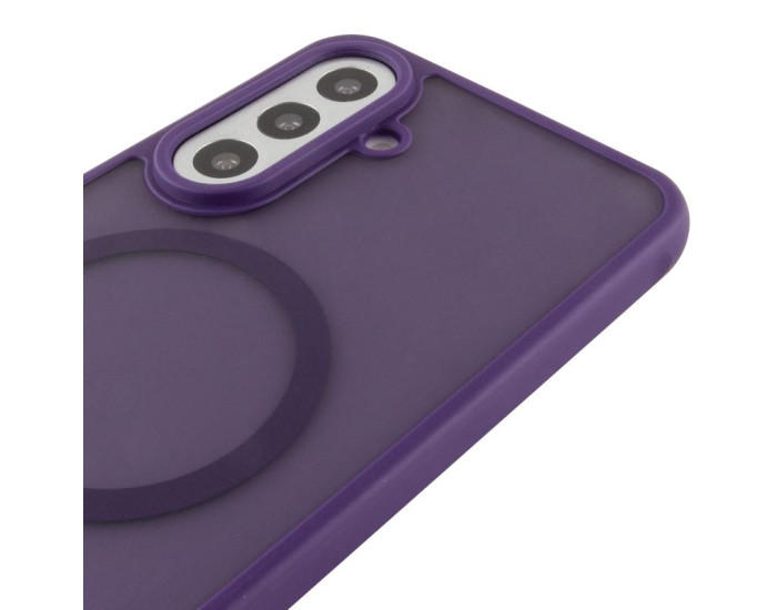 Чохол-силікон TPU Bloom with MagSafe Samsung A36 5G /A56 5G, фіолетовий