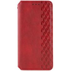 Чехол-книга Кожаный GETMAN Cubic Samsung S25 FE, красный