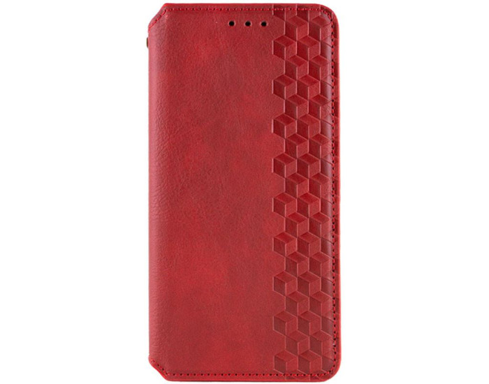 Чохол-книга шкіряний GETMAN Cubic Samsung S25 FE, червоний