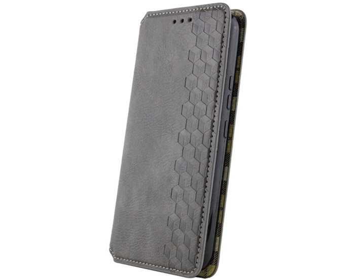 Чохол-книга шкіряний GETMAN Cubic Samsung S25 FE, Сірий