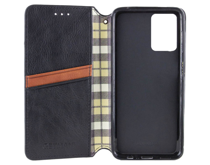 Чехол-книга Кожаный GETMAN Cubic Motorola Moto G17, черный