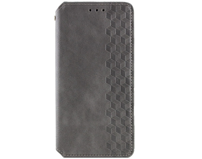 Чехол-книга Кожаный GETMAN Cubic Motorola Edge 70 Fusion/ 70 Fusion Plus, серый
