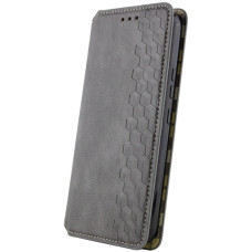 Чехол-книга Кожаный GETMAN Cubic Motorola Edge 70 Fusion/ 70 Fusion Plus, серый