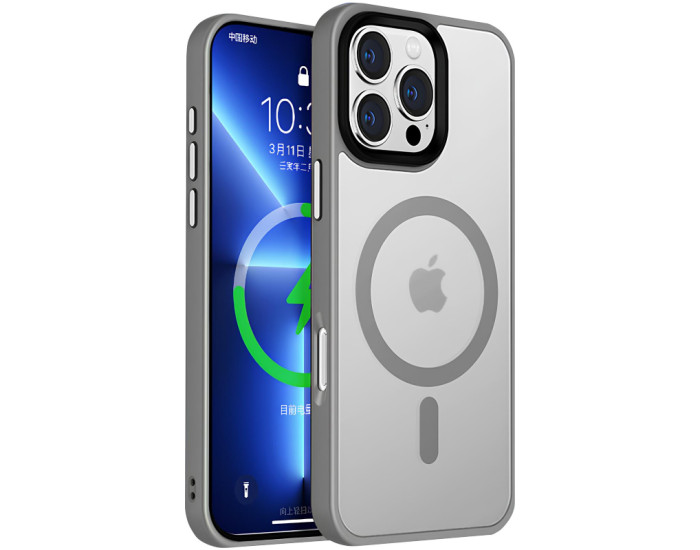 Чохол-силікон Ummi Colorful with MagSafe iPhone 16 Pro Max, Сірий