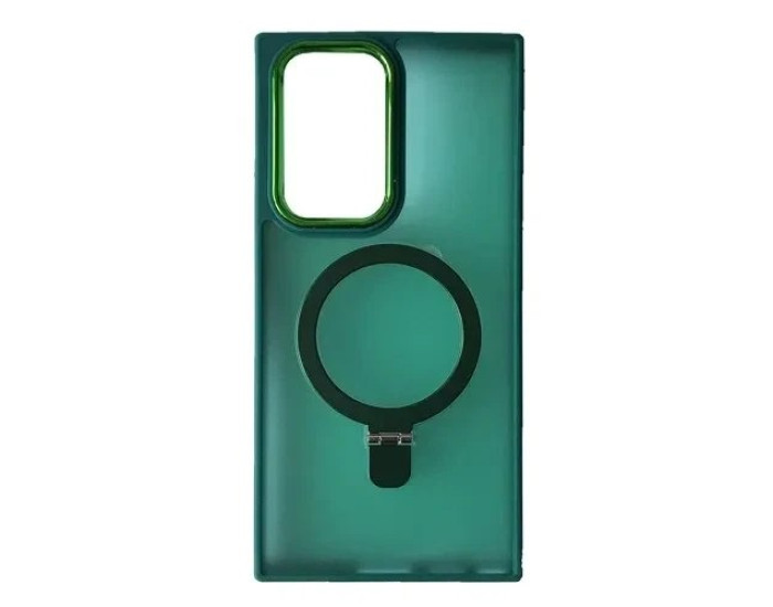 Чехол-силикон Matte Ring MagSafe Samsung S22 Ultra, Green