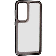 Чехол-силикон Silicone Case Full (Metal Frame and Buttons) Samsung S24 FE, Transparent/Black