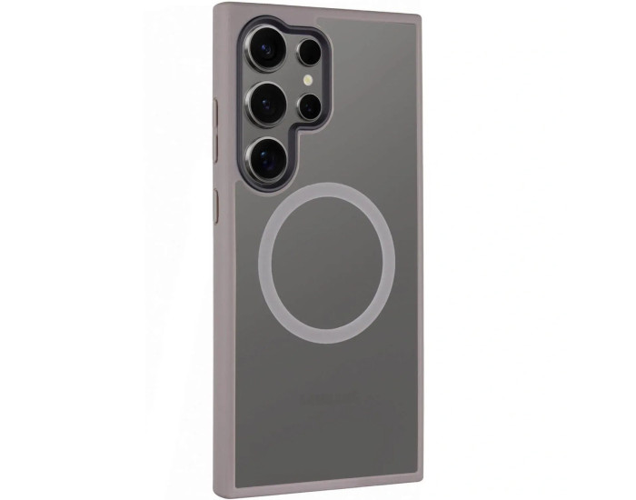 Чехол-силикон Metal Buttons with MagSafe Colorful Samsung S24 Ultra, серый